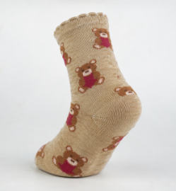 Teddy Bear Print Ankle Socks for Baby Girls