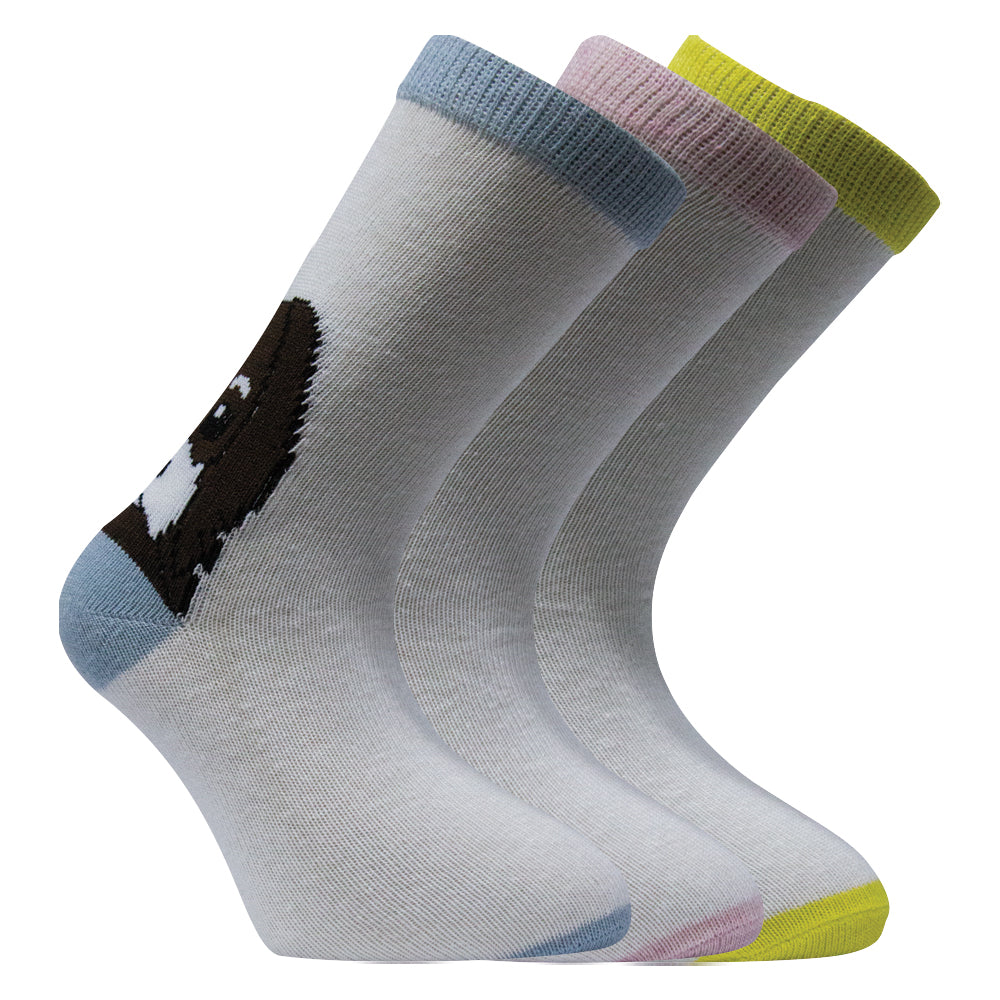 Girl’s Colorful Dog Print Socks