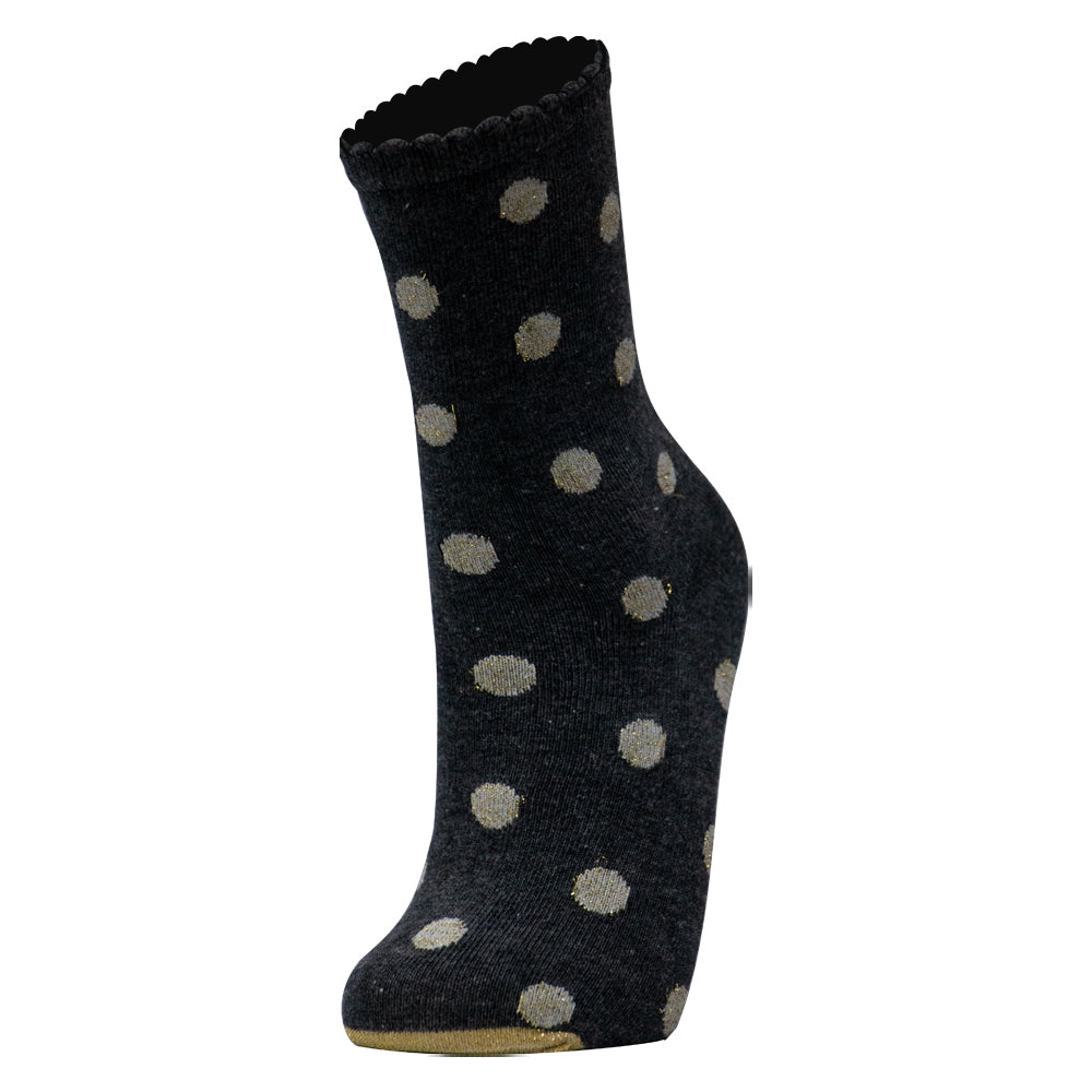 Girl's Cozy Polka Dot Crew Socks