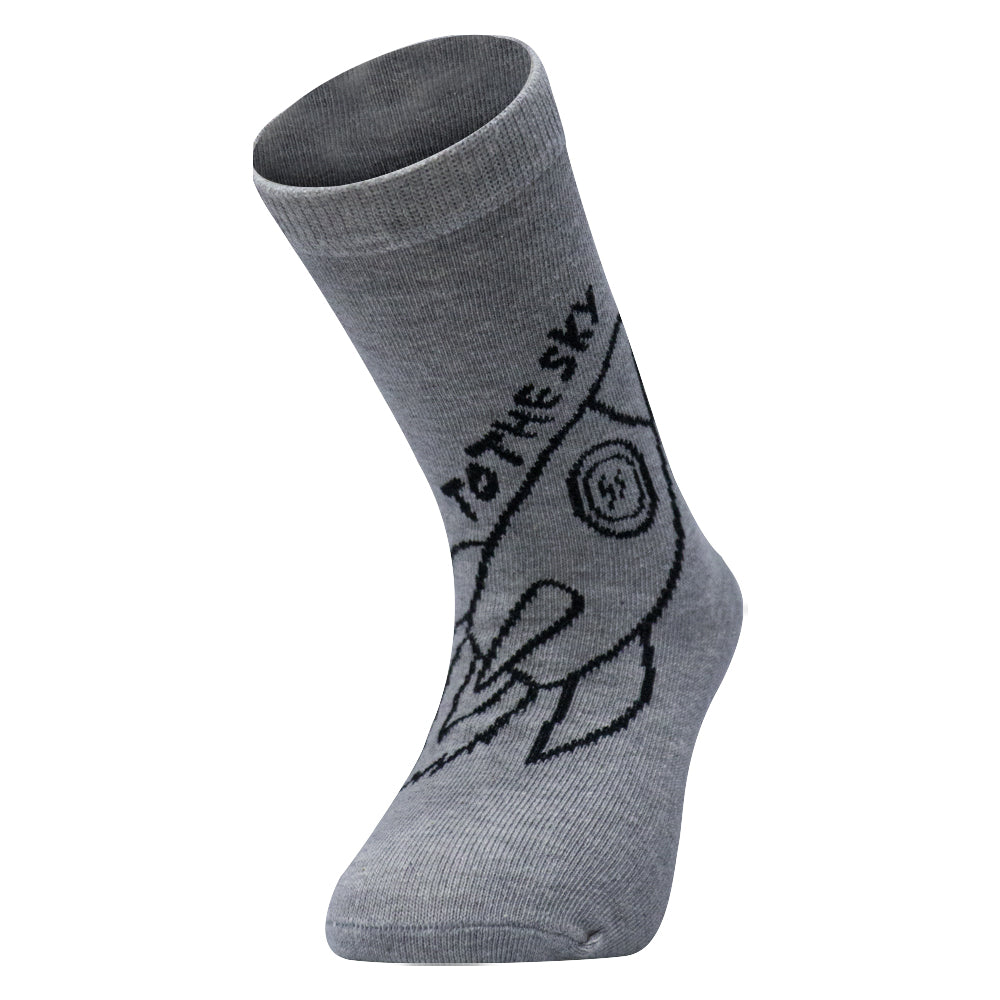 Rocket Print Boy's Crew Socks
