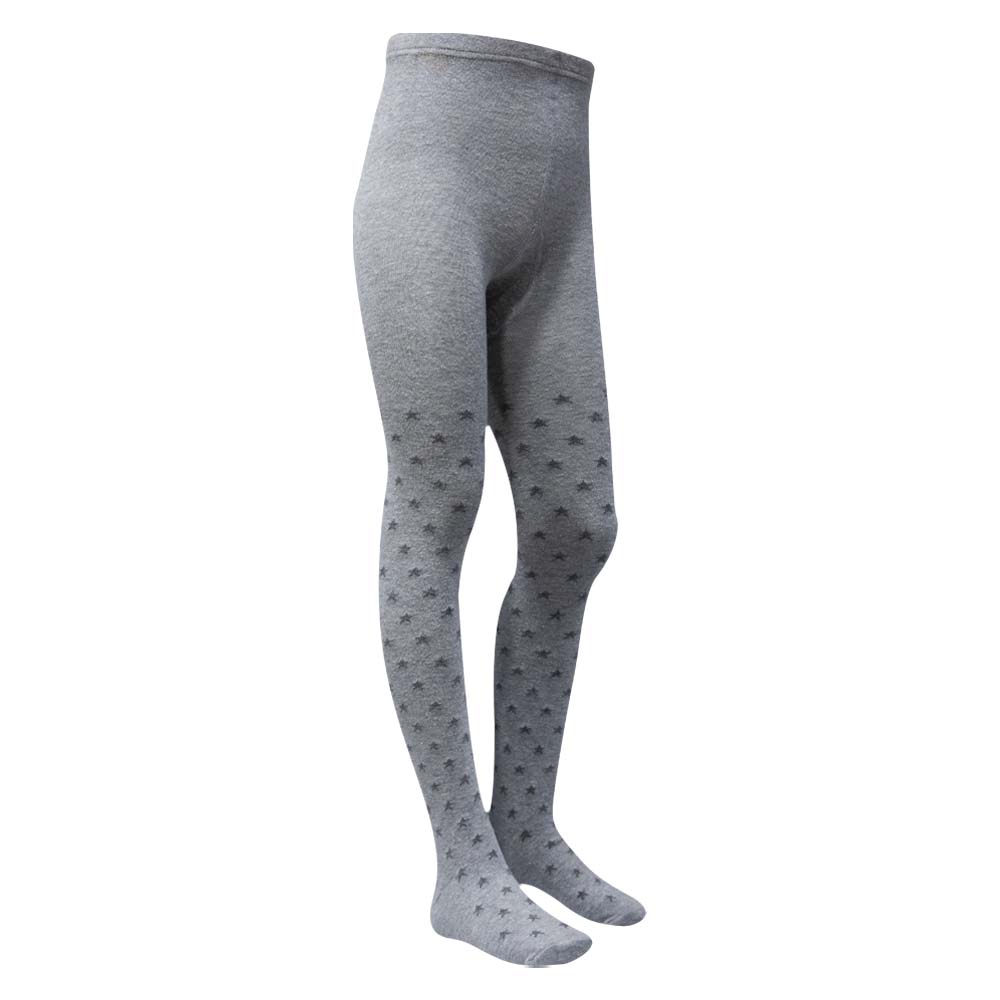 Girls Grey Star Print Tights (CJ)