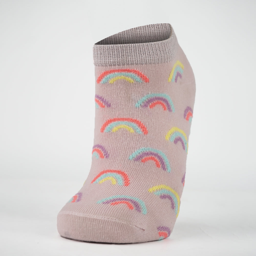 Rainbow Print Girls' Ankle Socks