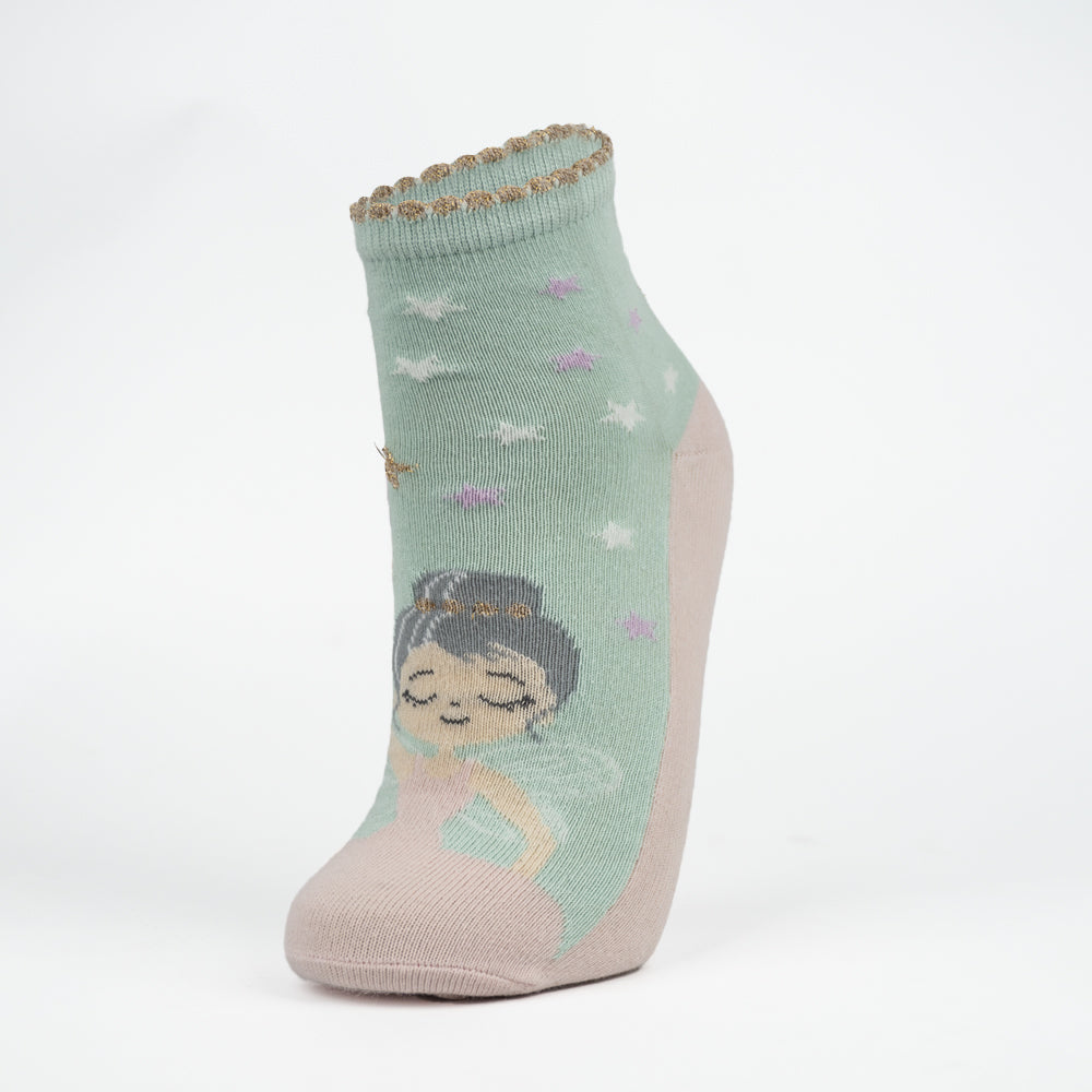 Girl Fairy Print Anti-Slip Socks
