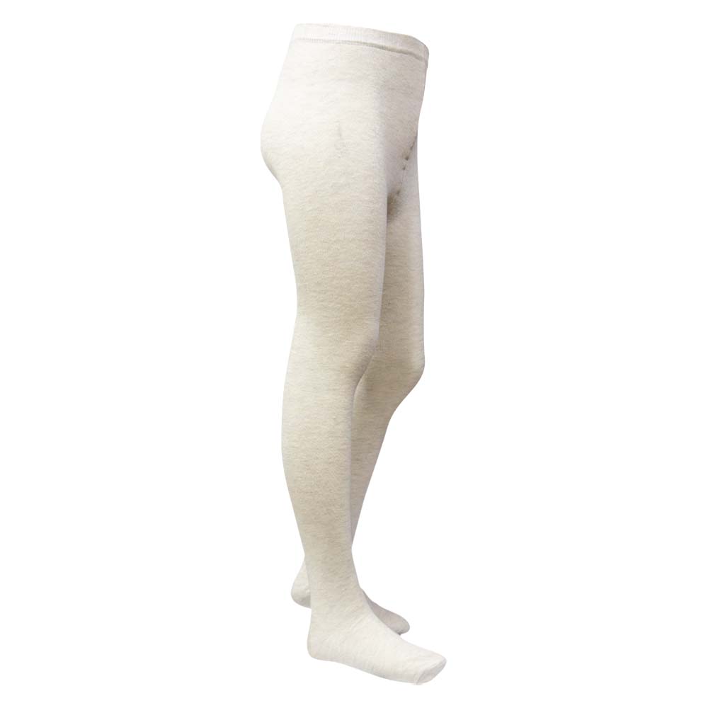 Cozy Knit Plain Cream Girls Tights