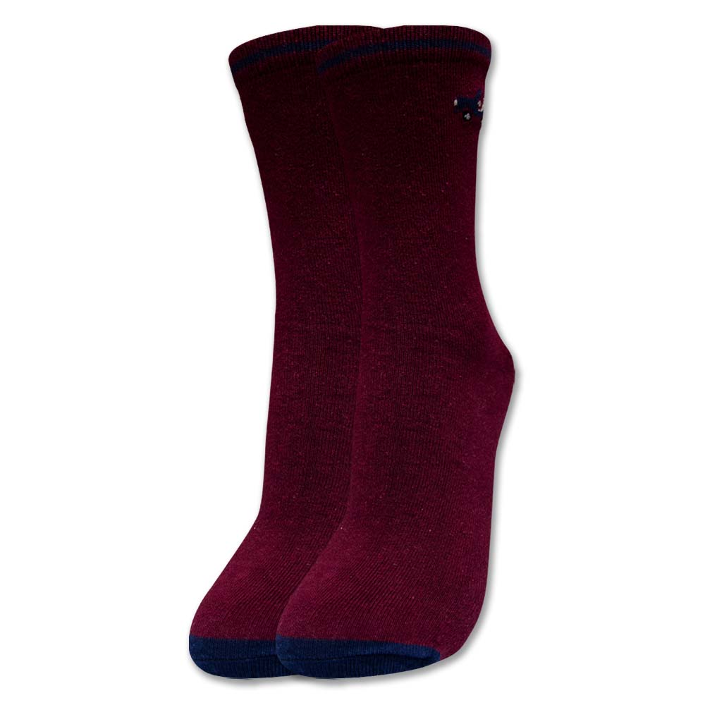 Boys Maroon Car Crew Socks