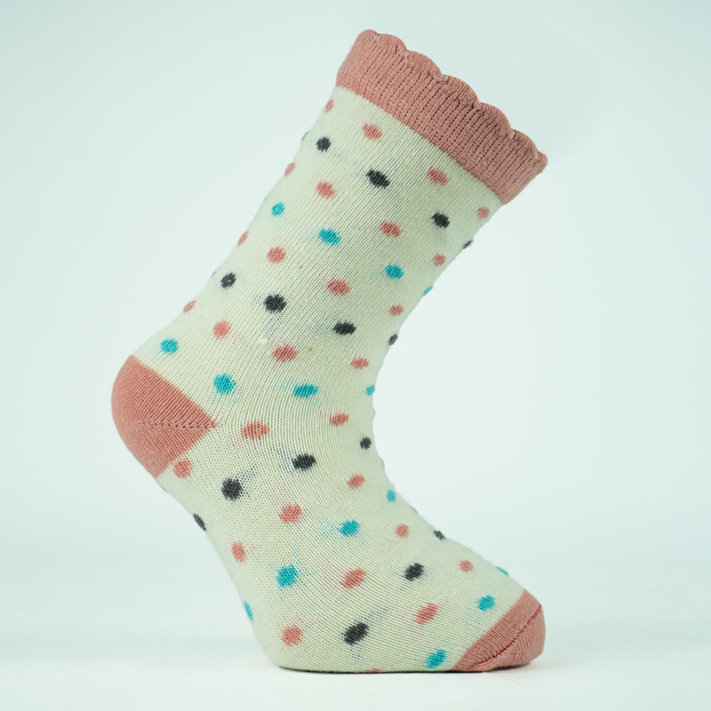 Ruffle-Trim Polka Dot Socks for Girls