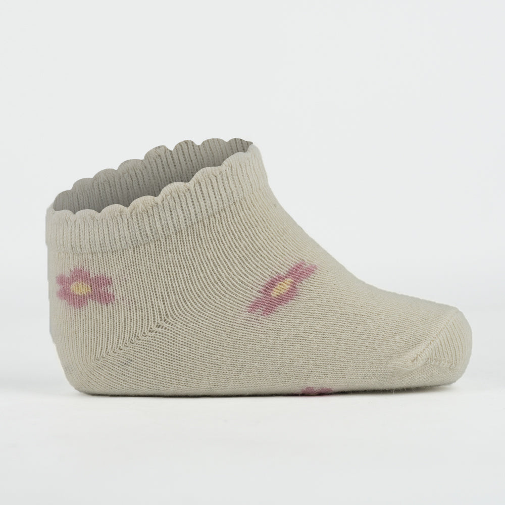 Sweet Floral Print Baby Girl Socks