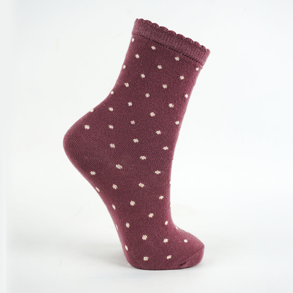 Girls Polka Dot Crew Socks