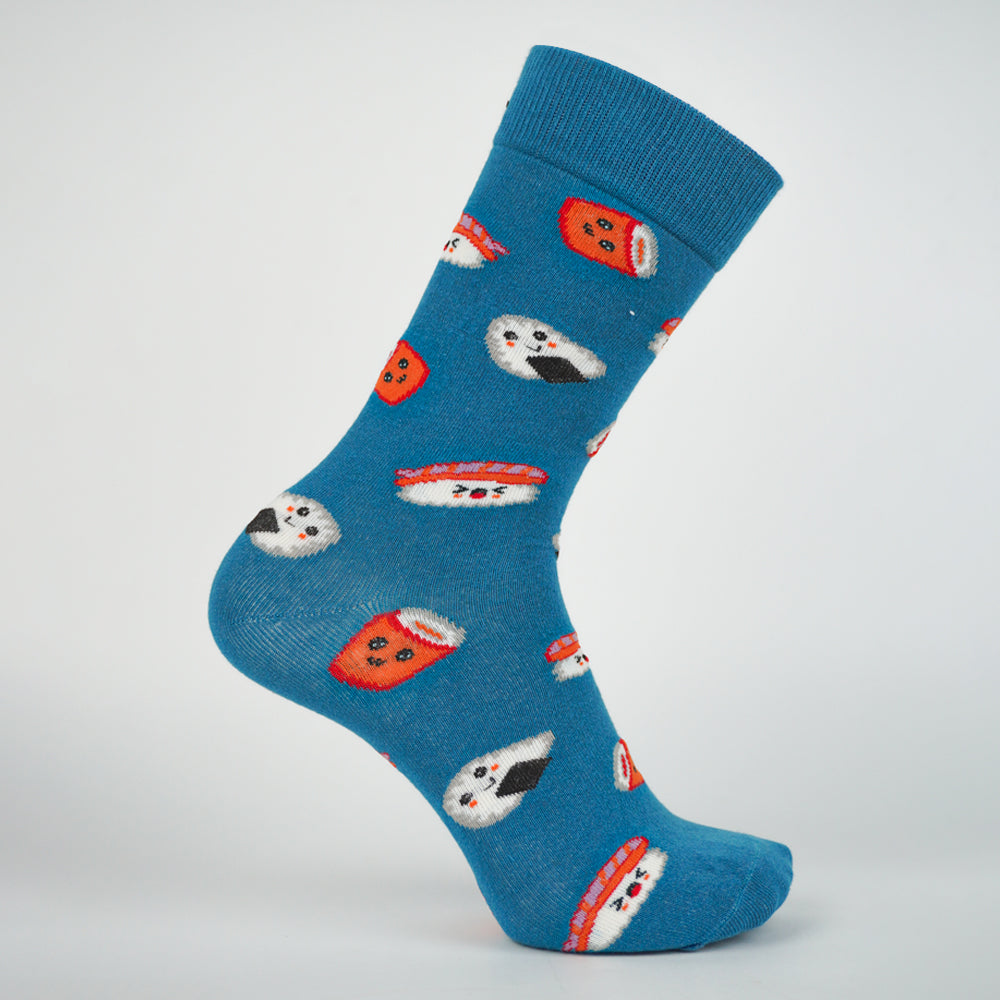 Premium Sushi Patterned Crew Socks