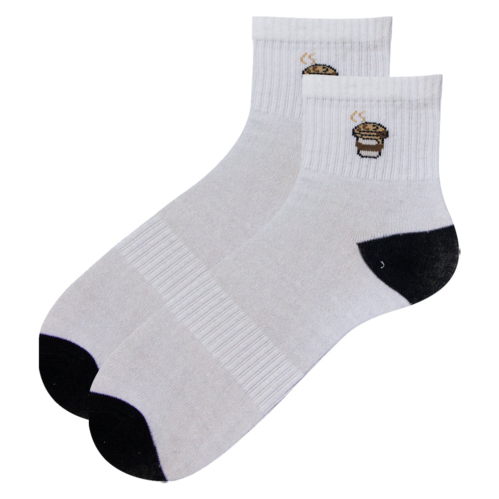 Women Fun & Cute Coffee Design Ankle Socks