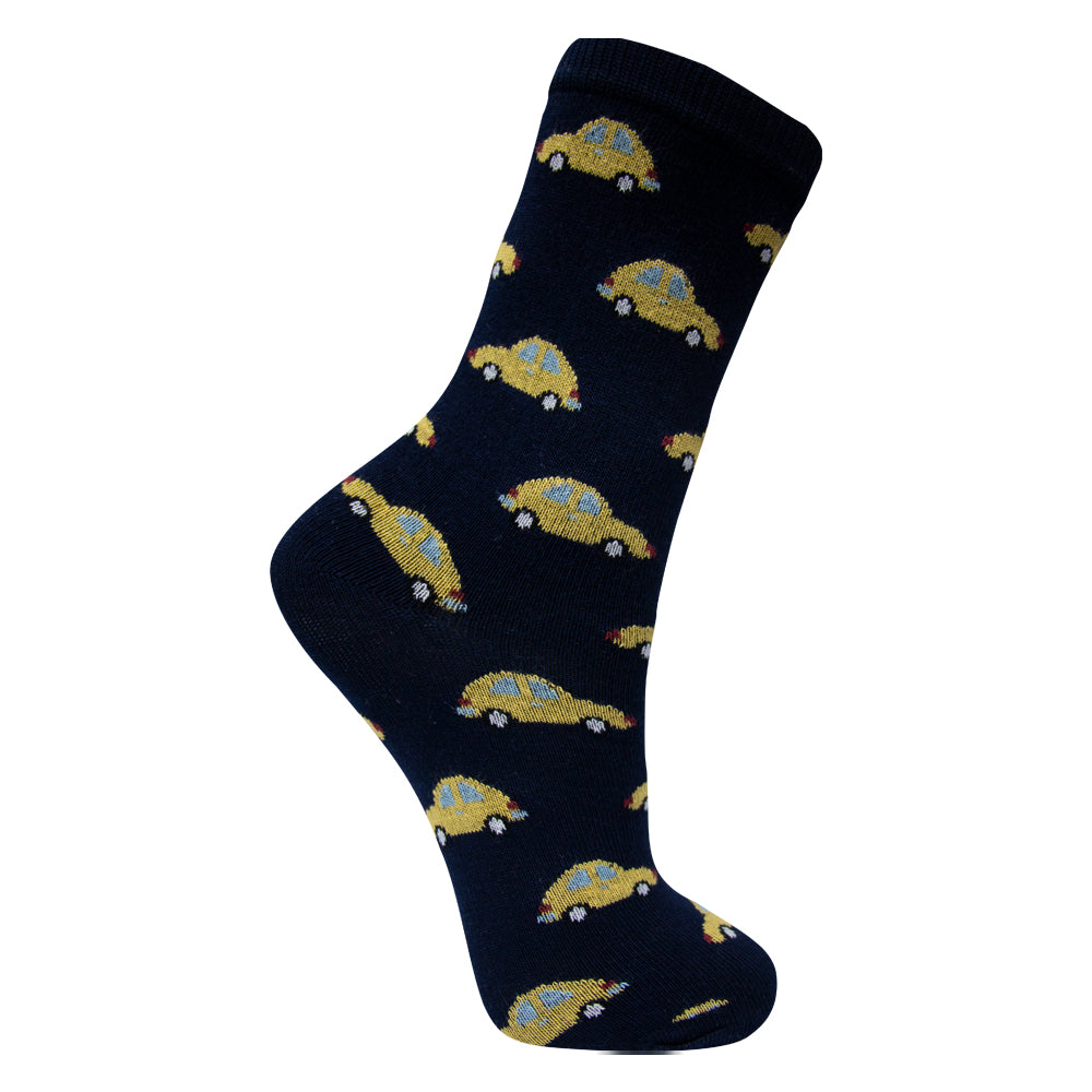 Car Print Boy's Crew Socks