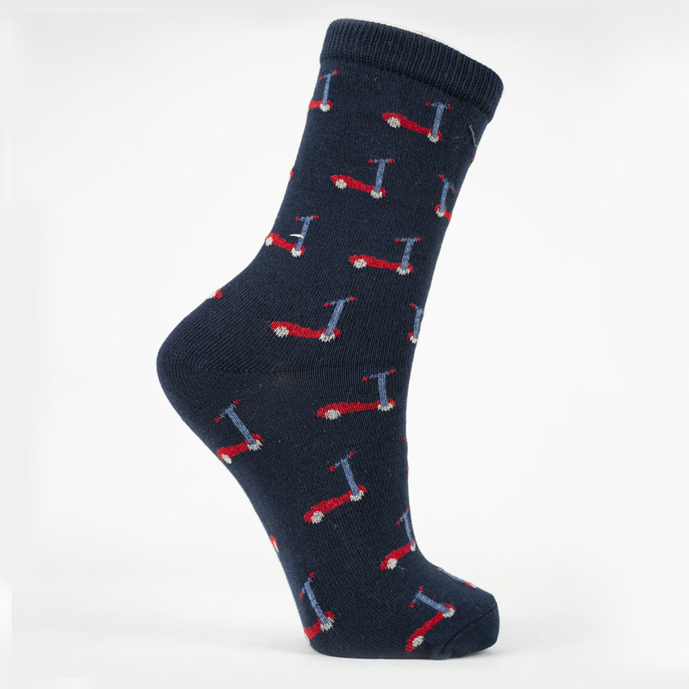 Boys' Scooty Print Crew Socks