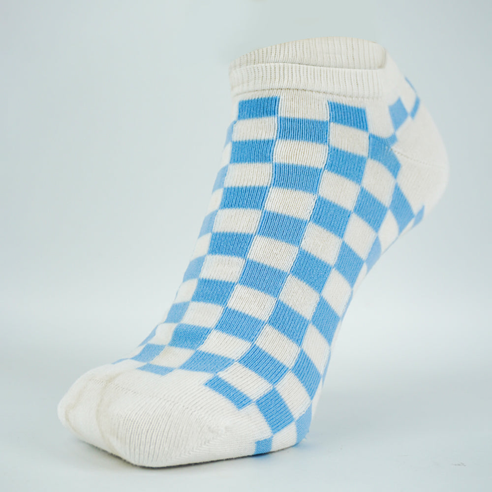Men Checkered Print Ankle Socks