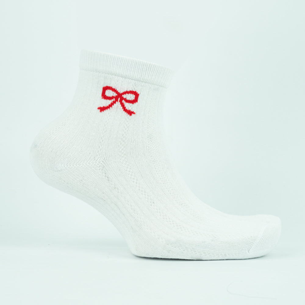 Ribbon Quarter Socks for Women