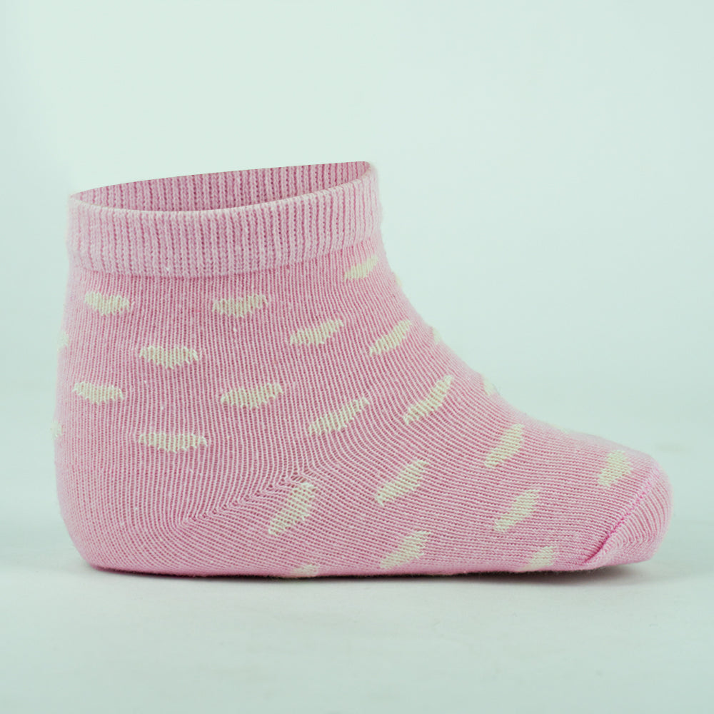 Heart-Print Baby Girl Crew Socks