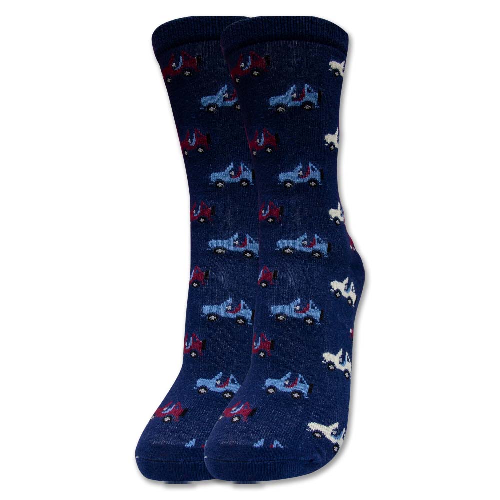 Boys Trendy Car Print Socks
