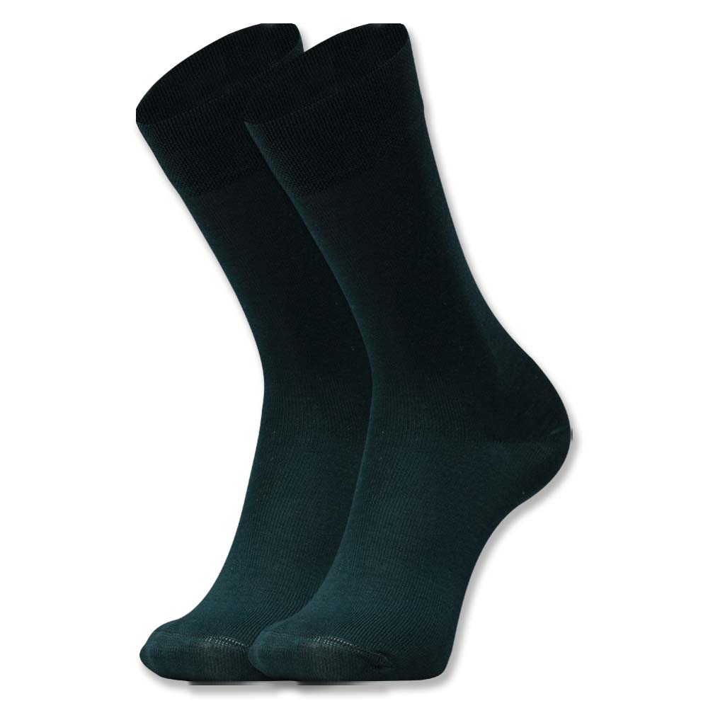 Men Luxury Plain Mercerized Cotton Dress Socks