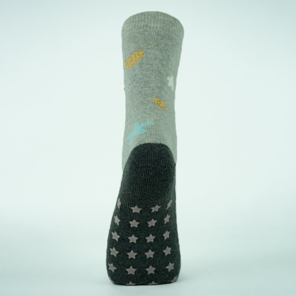 Girl Rainbow & Star Sparkle Grip Socks
