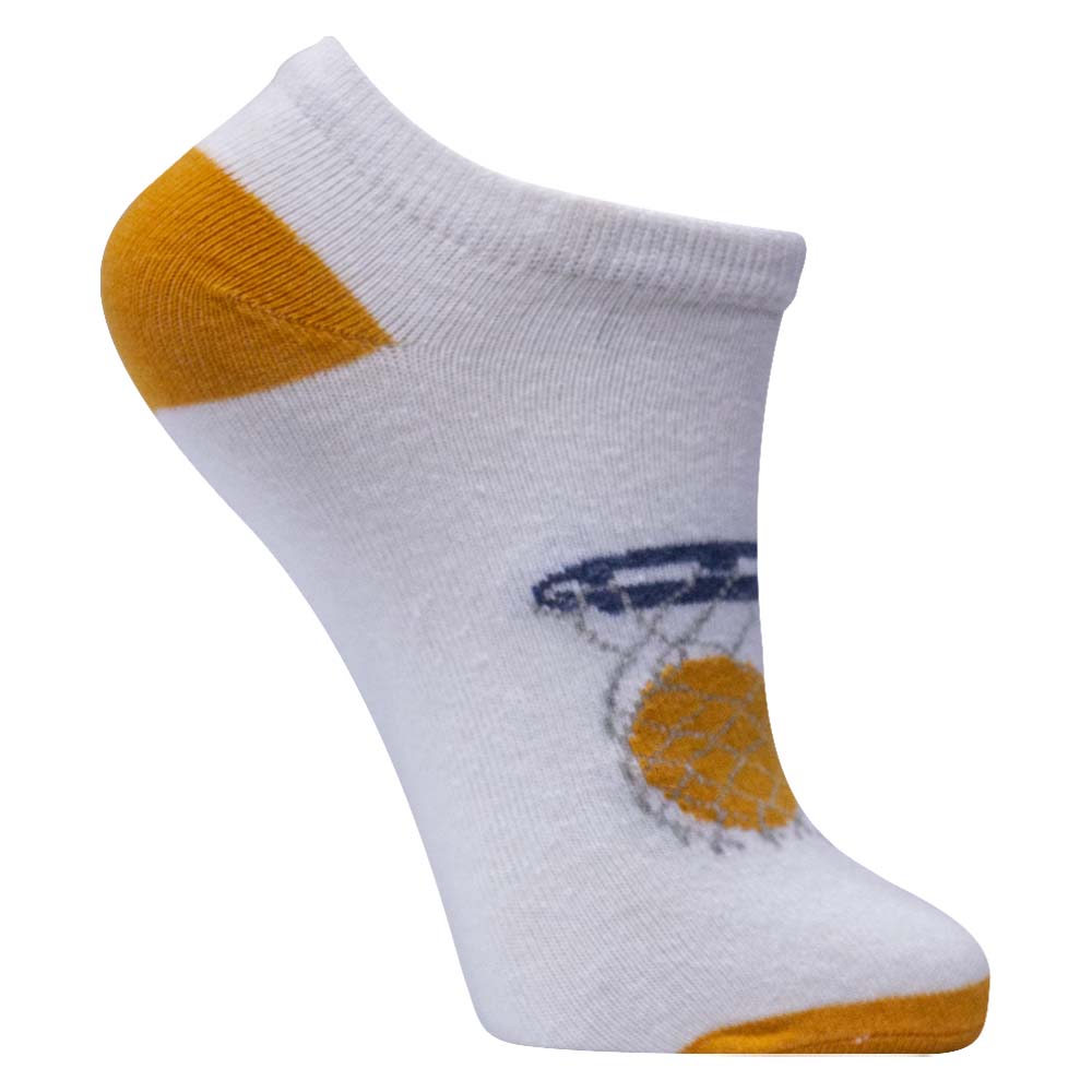 Basketball Hoop & Ball Design Boy's Ankle Socks