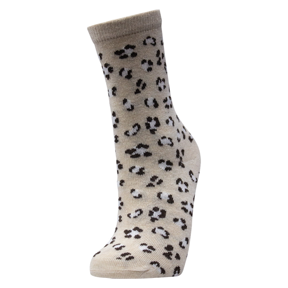Pack of 2 - Girls Leopard Print Crew Socks