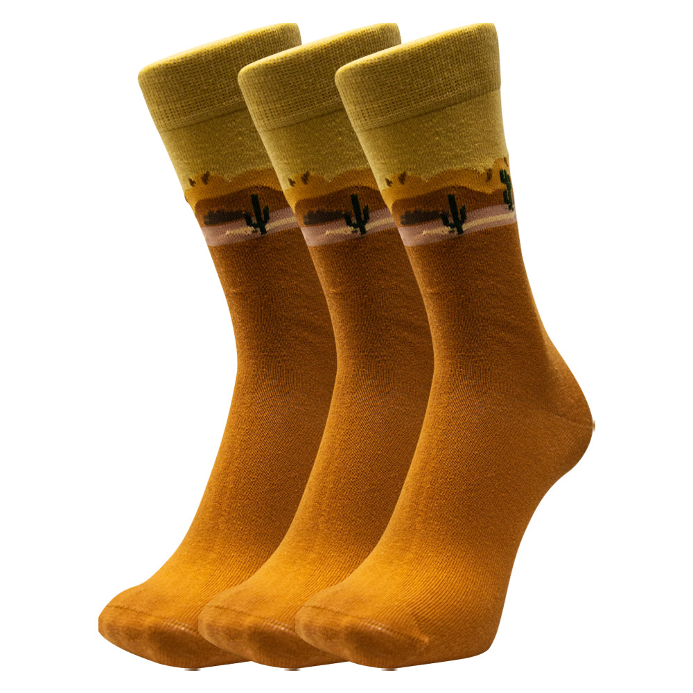 Men Desert Vibes Cotton Socks.