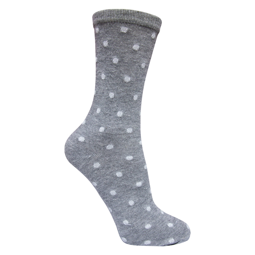 Girls Grey Lurix Polka Dot Socks
