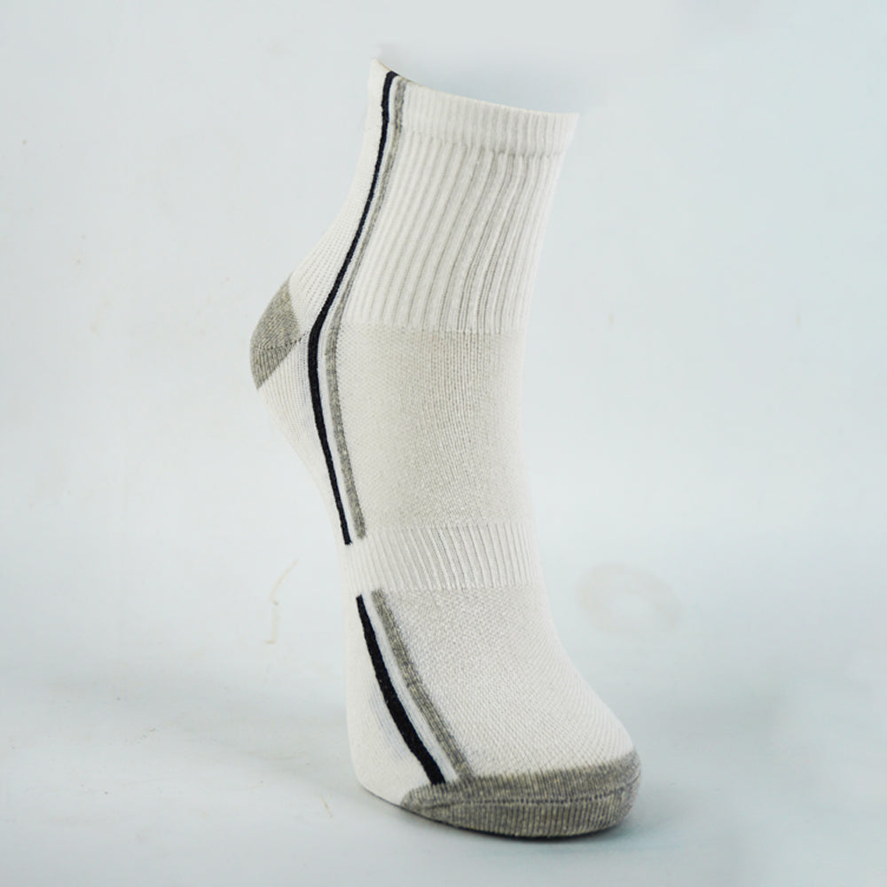 Boys Grey Striped Crew Socks