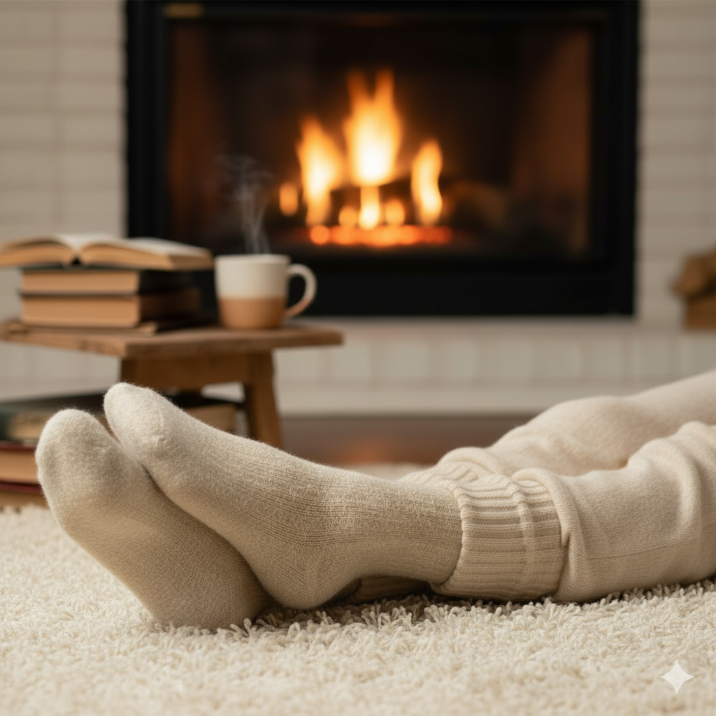 Ultra-Soft Fuzzy Fur Knit Socks for Women