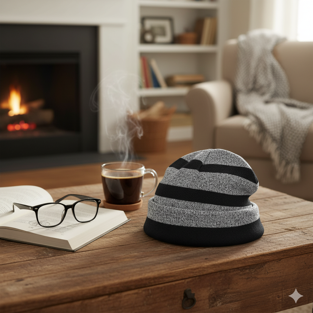 Trendy Grey With Black Striped Cap for Men (RG)