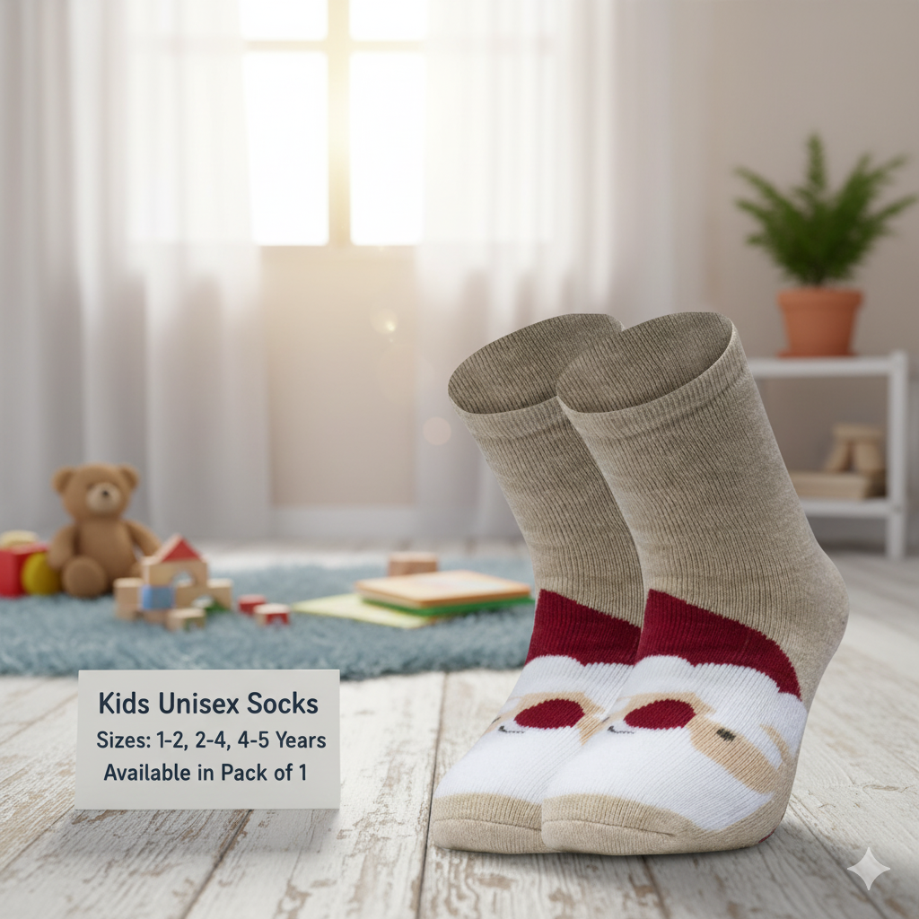 Cozy Grippers Kids Unisex Santa Anti-Slip Socks