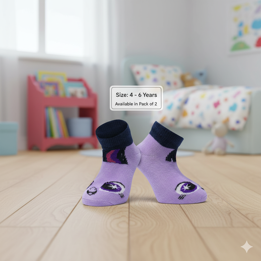 Kids Cartoon Face Ankle Socks