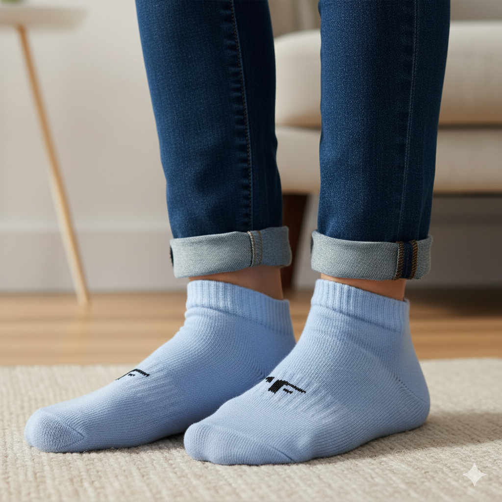 The ultimate Plain Baby Blue Ankle Socks