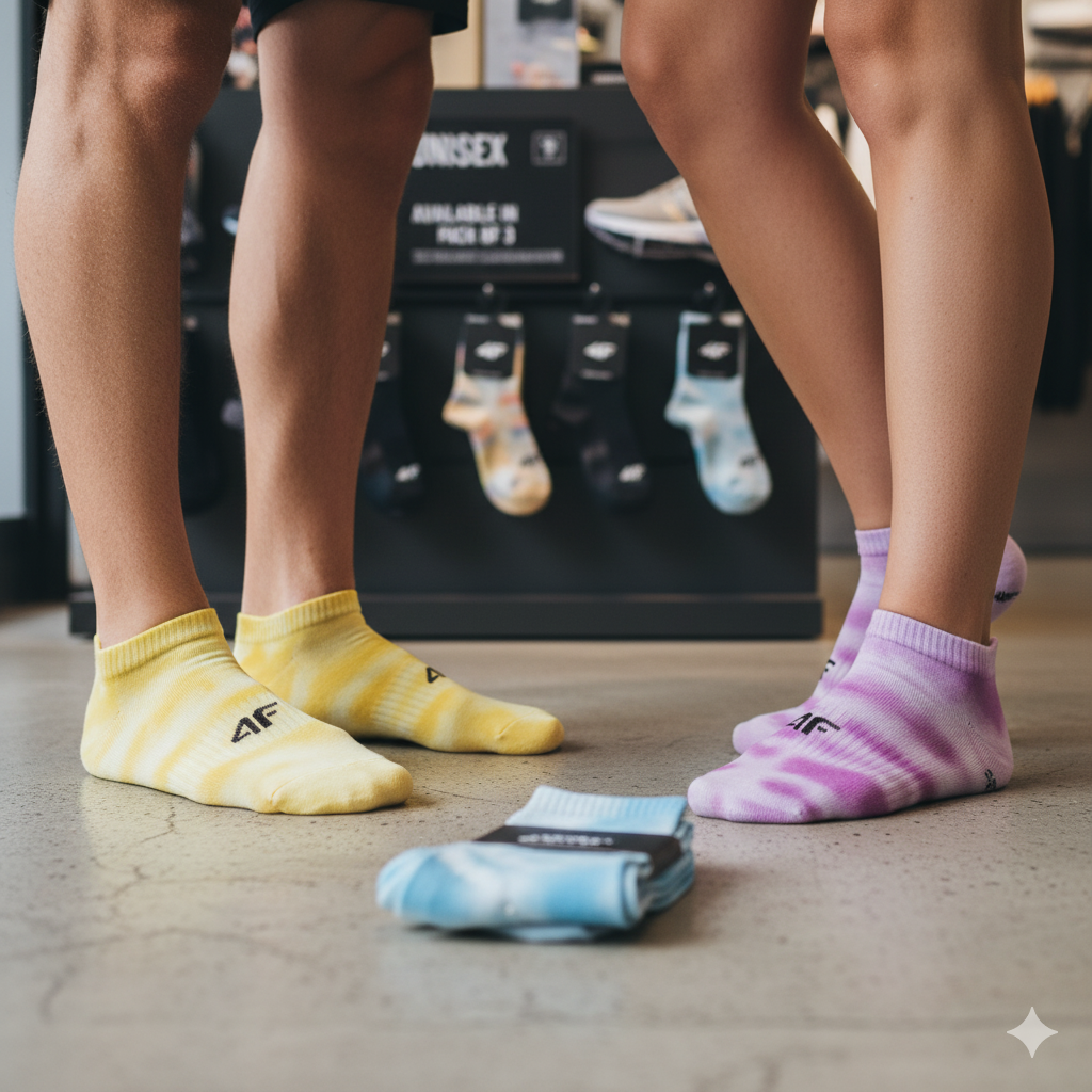 Groovy Tie-Dye Ankle Unisex (Boy's & Girl's) Socks