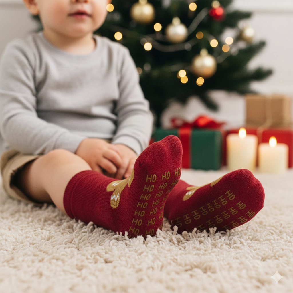 Gingerbread Man Kids Anti-Slip Socks