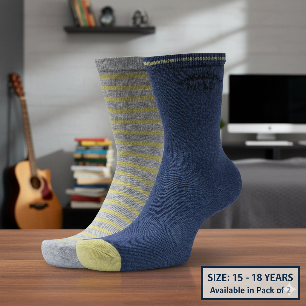 Boy's Cool Striped & Solid Ankle Socks