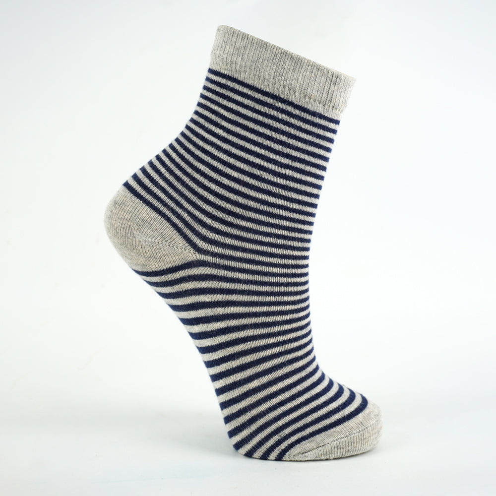 Boys Classic Striped Grey Socks