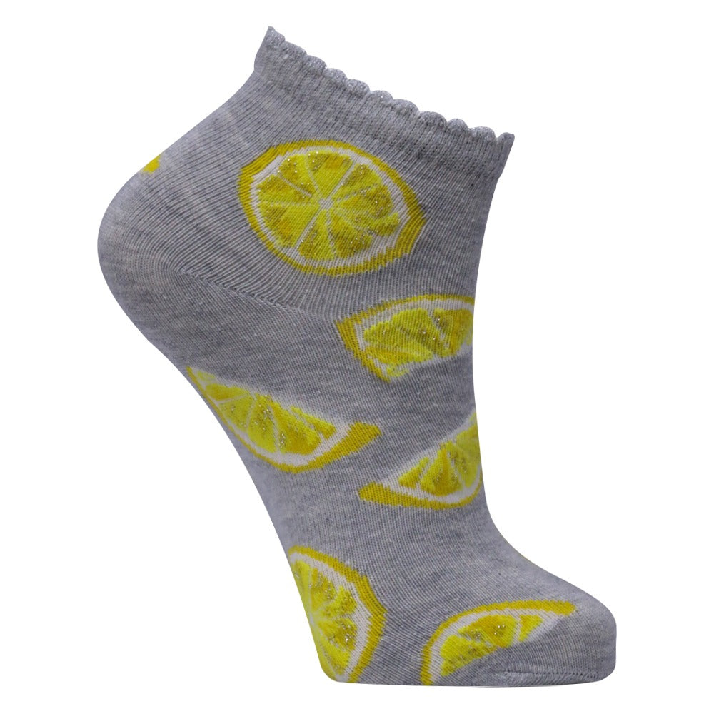 Girl’s Lemon Print Ankle Socks