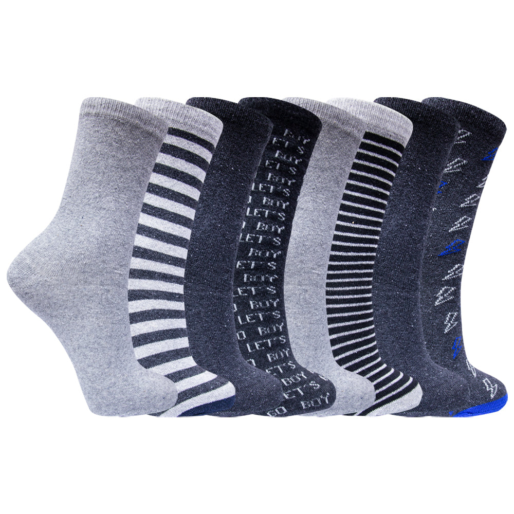 Pack of 2 & 8 - Boys Crew Socks
