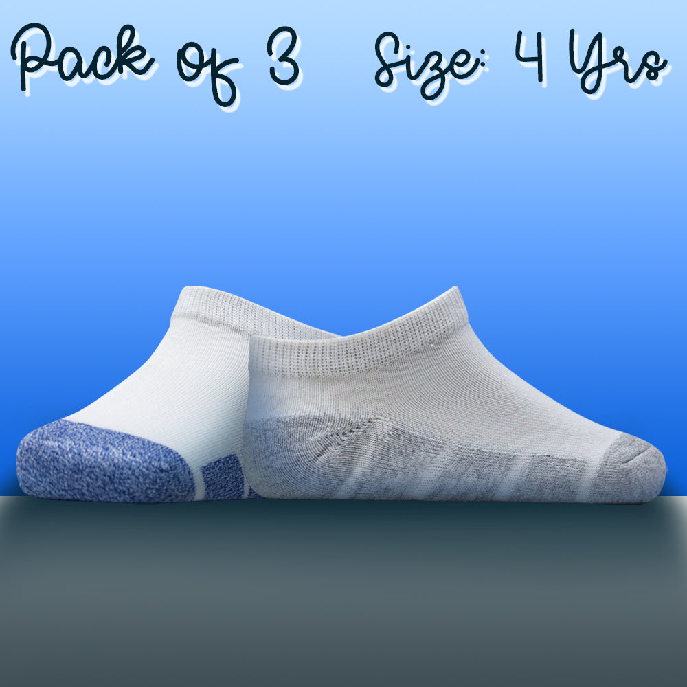 Pack of 3 - Boys Half Terry Ankle Winter Socks