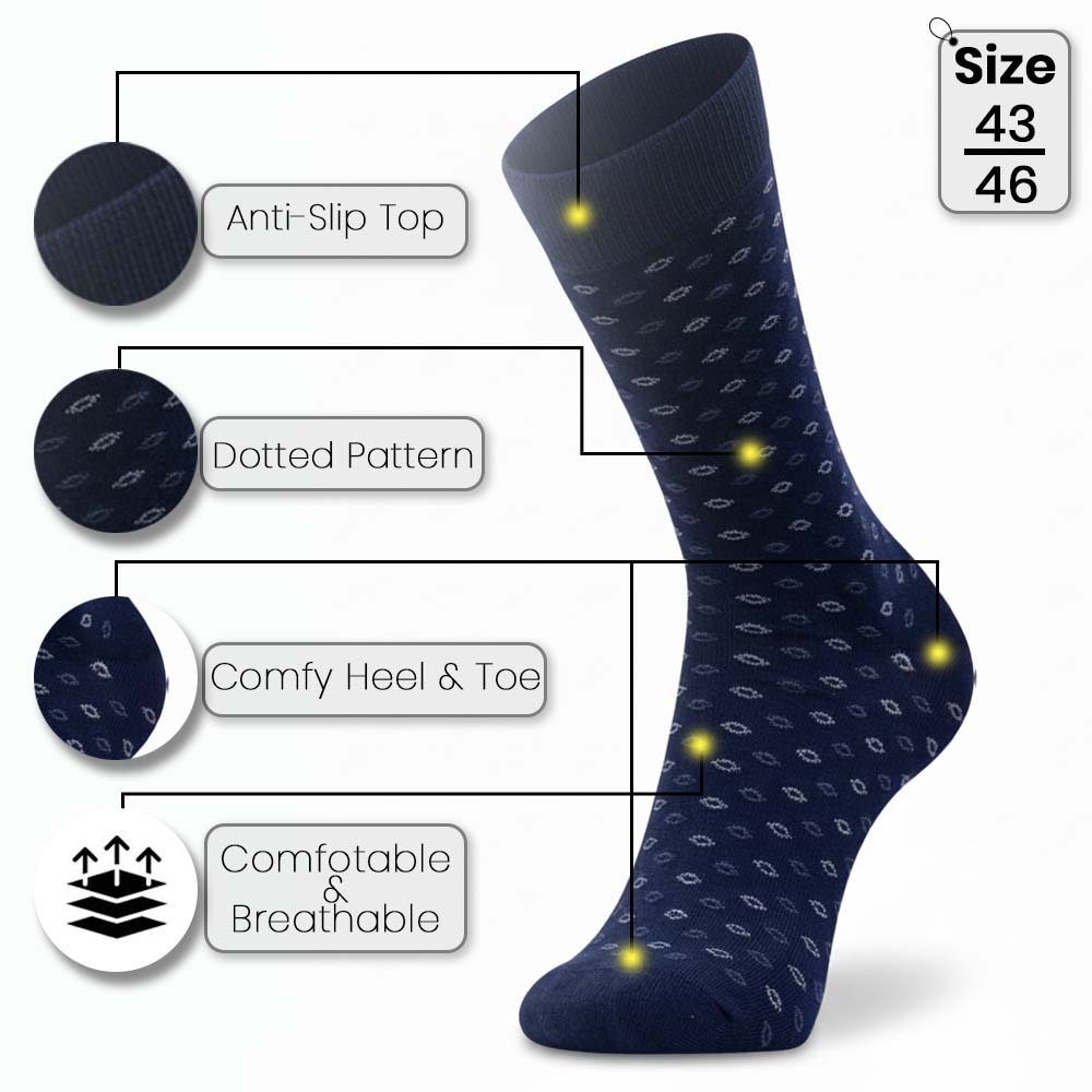 Men Classic Pattern Dress Socks