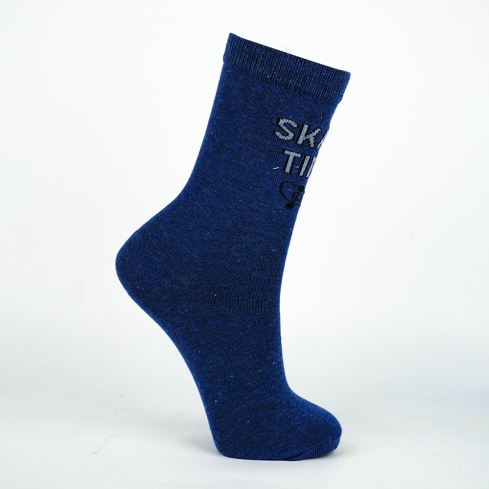 Boys Skate Time Print Crew Socks