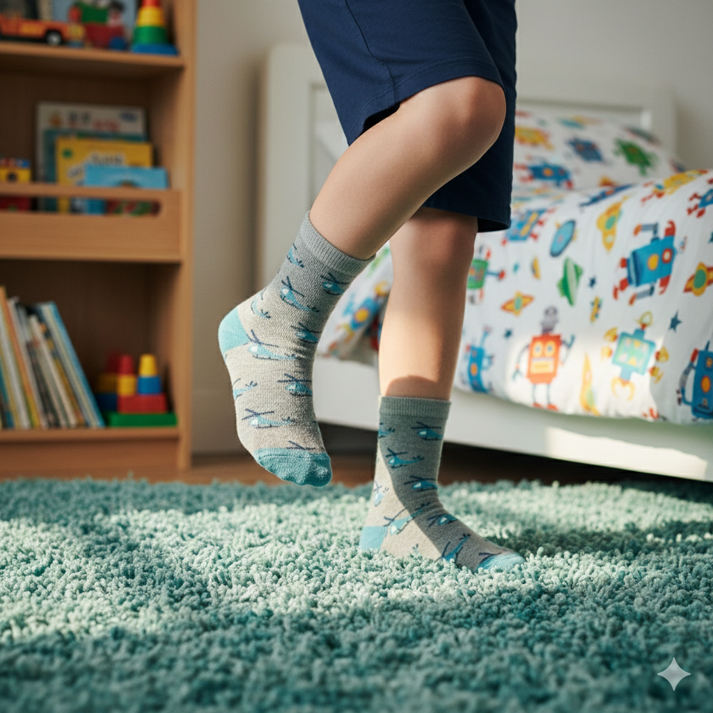 Little Helicopter Crew Boys Socks
