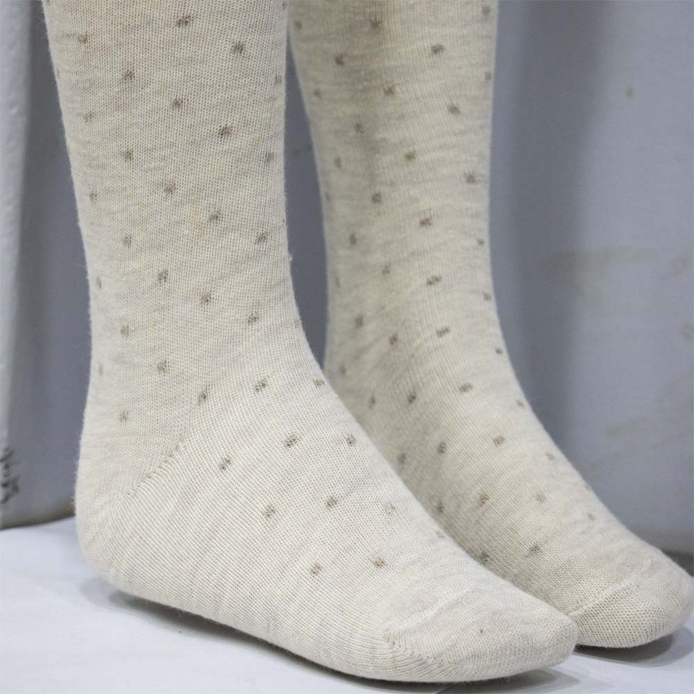 Soft Knit Baby Pink & Beige Tights for Girls (CJ)