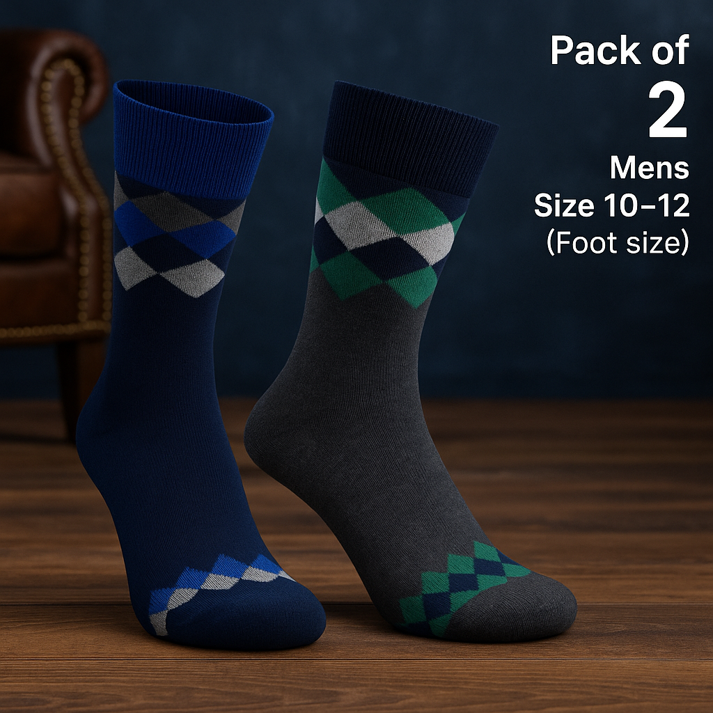 Pack of 2 -  Men’s Crew Socks -