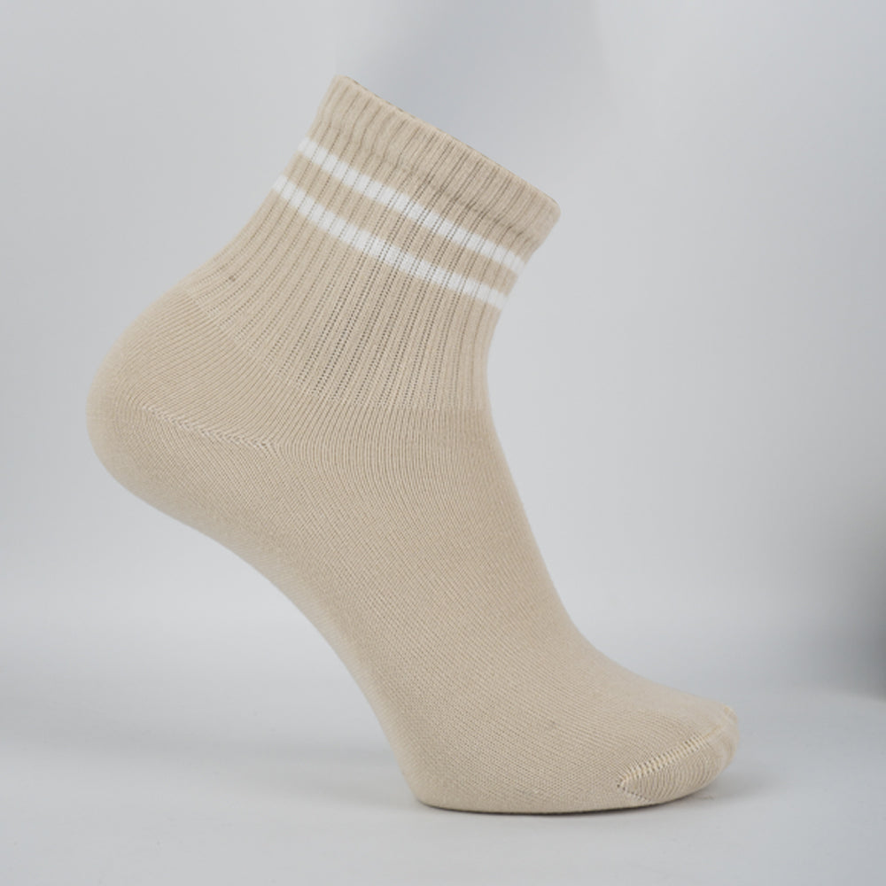 Men Retro-Athletic Ribbed Low-Cut Socks