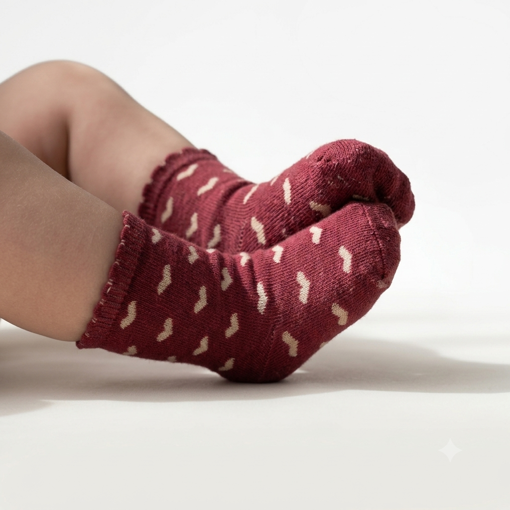 Adorable Heart-Print Baby Girl Socks