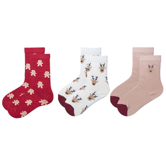 Cozy Reindeer Crew Socks for Girls