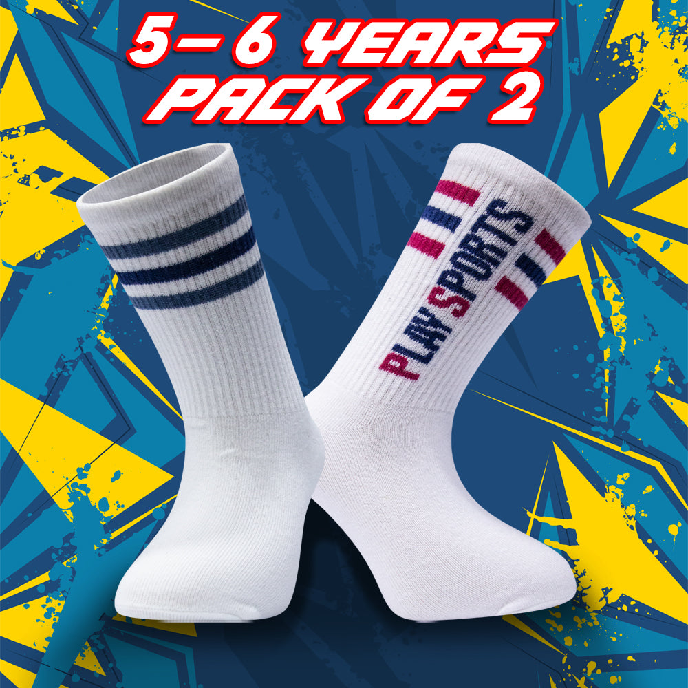 Pack of 2 - Boys Athletic Crew Socks