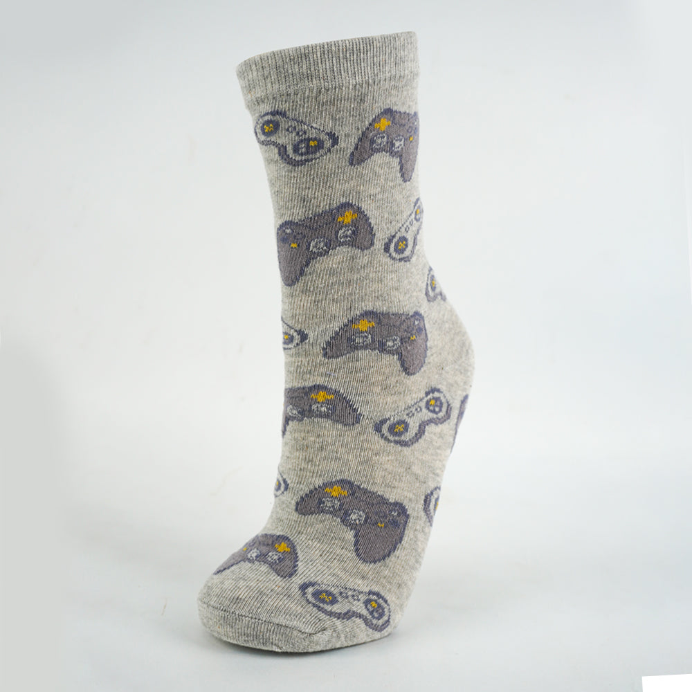 Boys Consoles Print Crew Socks