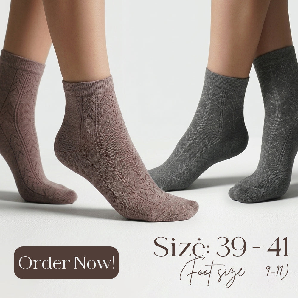 Premium Pointelle Knit Ankle Socks